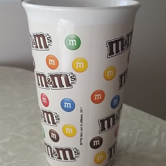 M&M Mars Candy Ceramic Mug Tumbler 2017 5.5" Tall - Picture 2 of 4